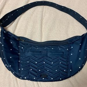 Boomerang sling bag in Navy Dot by Lug
